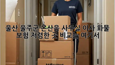 울산 울주군 온산읍 사무실 이사? 화물 보험 저렴한 곳 비교는 여기서! 💼🚚
